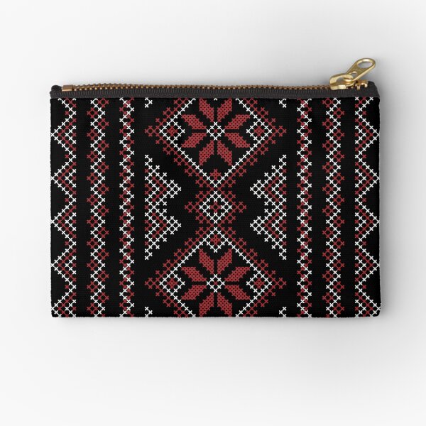 Item preview, Palestinian Jordanian Realistic Embroidery Pattern #15 - Palestine Traditional Tatreez Cross Stitching Art Red-White designed and sold by Hurriyyatee.