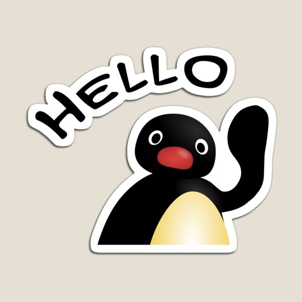 Vista previa del artículo con la obra «Hola Pingu», diseñado y vendido por pingoshop.