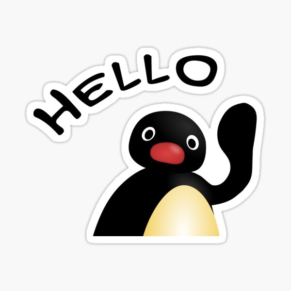 Vista previa del artículo con la obra «Hola Pingu», diseñado y vendido por pingoshop.