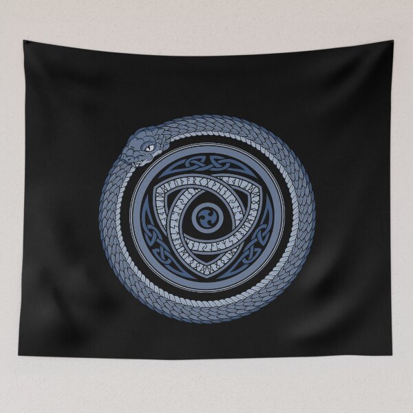 Item preview, Norse Jormungandr Ouroboros Viking Pagan Serpent Snake Knotwork designed and sold by BluePagan.