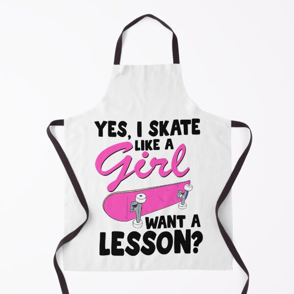Item preview, Yes, I Skate Like A Girl Want A Lesson Funny Skateboard designed and sold by Stronzi.