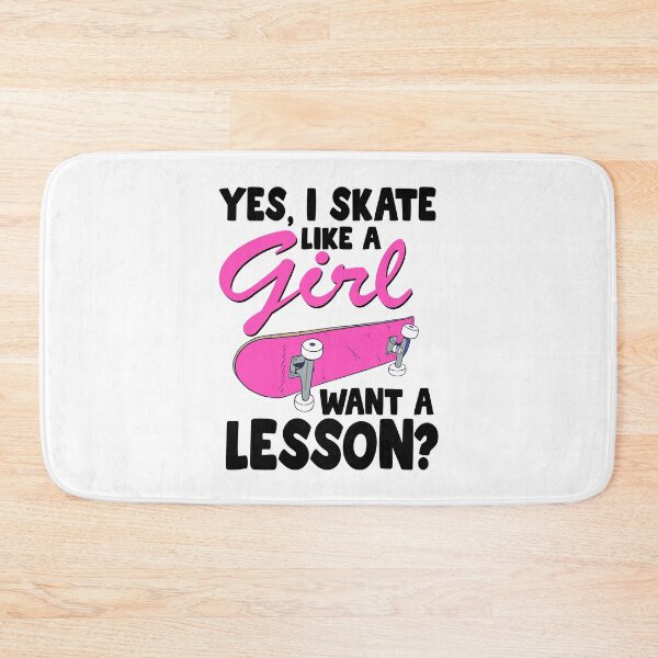 Item preview, Yes, I Skate Like A Girl Want A Lesson Funny Skateboard designed and sold by Stronzi.
