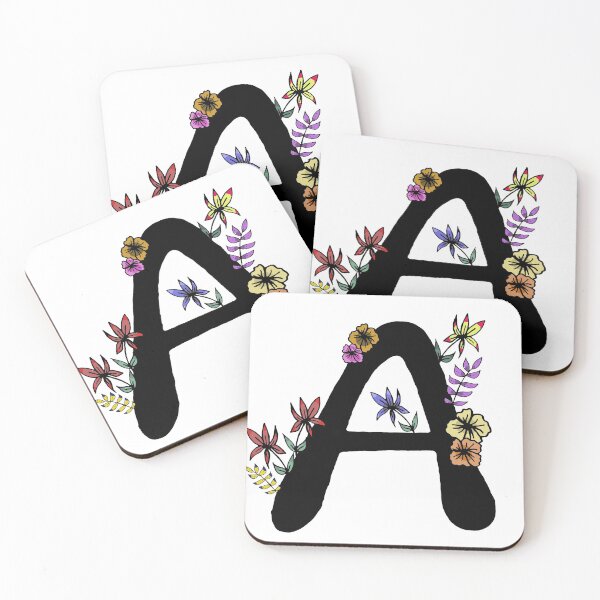 Item preview, Floral initial A designed and sold by hvasilevshop.