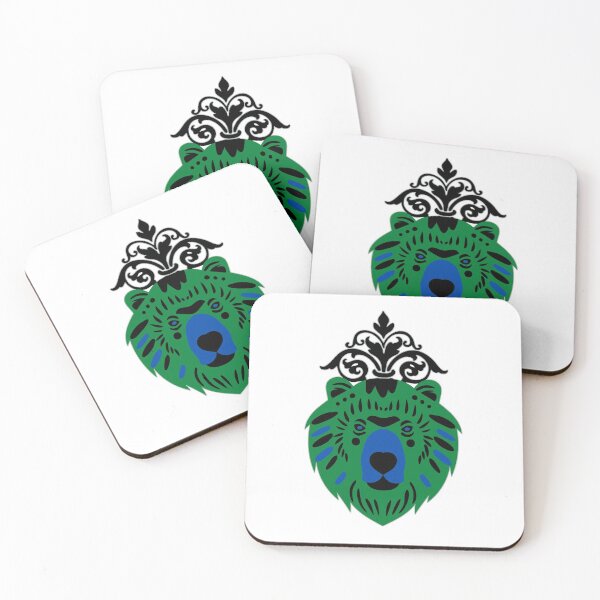 Item preview, Motif bear green with headdress designed and sold by KQ1985.