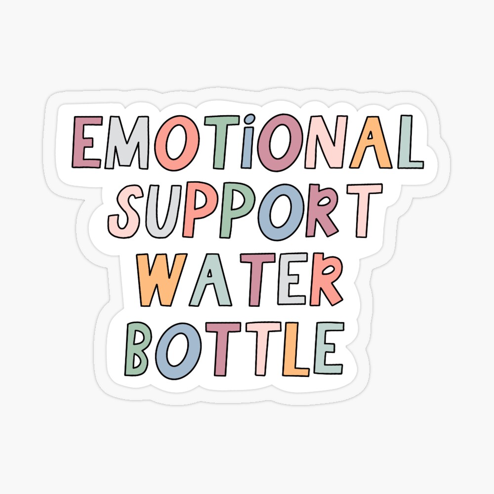 Emotional Support Coffee Mug Sticker for Thermos - Cute Coffee