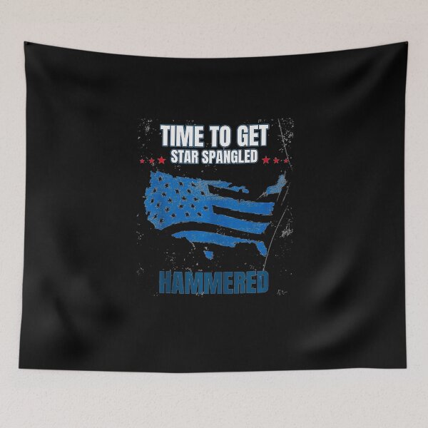 Item preview, Time To Get Star Spangled Hammered Celebratory July 4Th Tank Top designed and sold by Stashbasil.