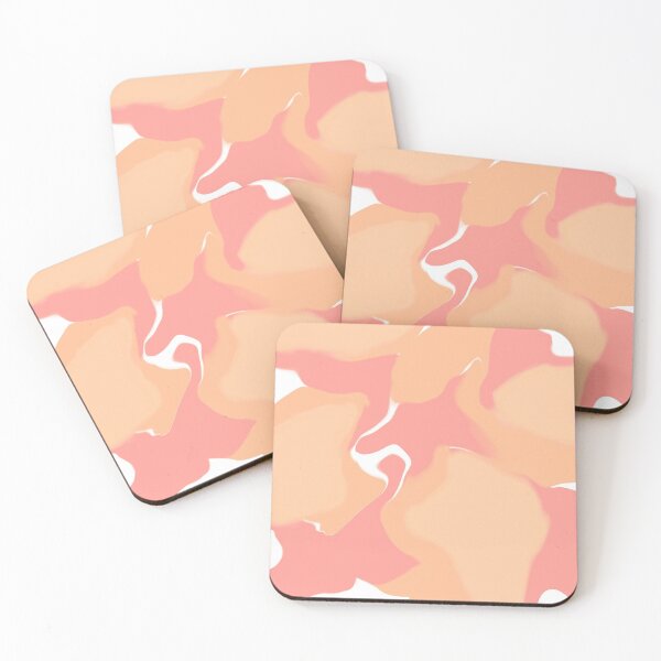 Item preview, Peach Orange Salmon Pink Abstract Acrylic Art designed and sold by ADreamWorld.