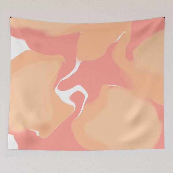 Item preview, Peach Orange Salmon Pink Abstract Acrylic Art designed and sold by ADreamWorld.
