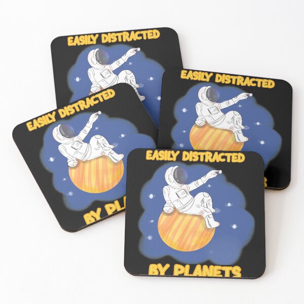 Item preview, Easily Distracted by Planets Funny - Astronaut And Planets  designed and sold by Cool Store.