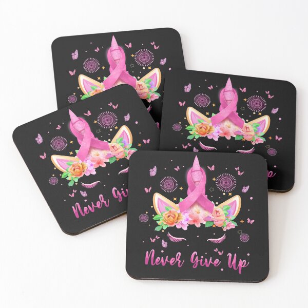 Item preview, breast cancer unicorn Never give up designed and sold by bluebadgez.