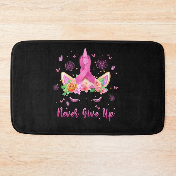 Item preview, breast cancer unicorn Never give up designed and sold by bluebadgez.