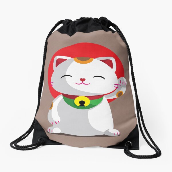 Maneki Neko Drawstring Bag