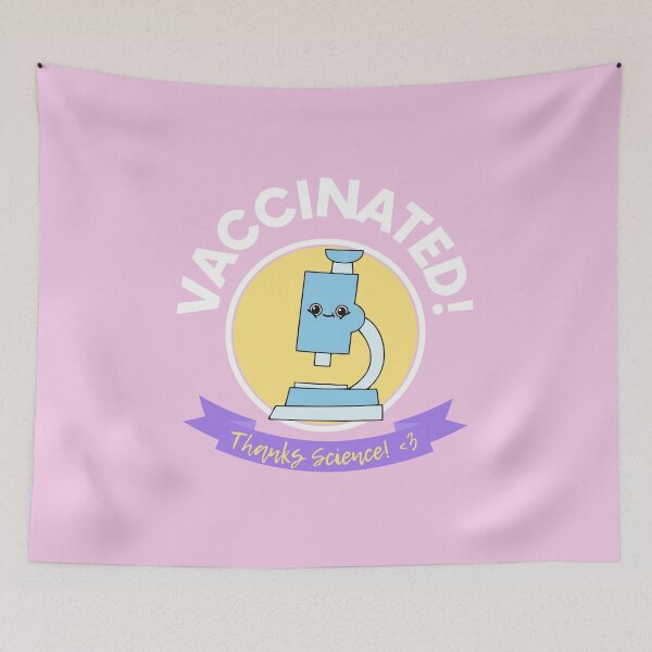Item preview, Vaccinated Thanks Science Pink Round Design - Cute Funny Vaccinated Science designed and sold by Teetee94.