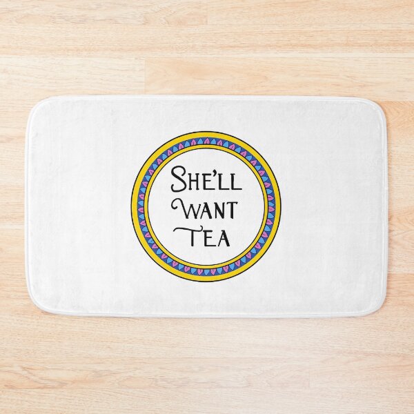 Item preview, She'll Want Tea Yellow Plate designed and sold by Mghoward19.