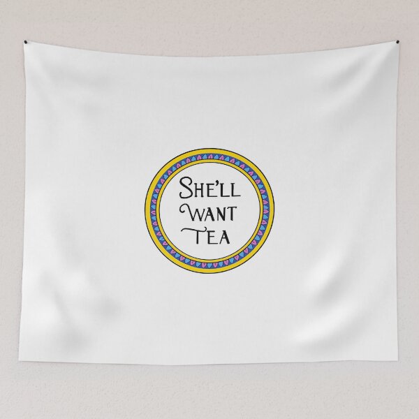 Item preview, She'll Want Tea Yellow Plate designed and sold by Mghoward19.