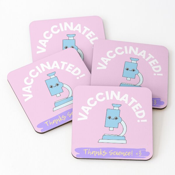 Item preview, Vaccinated Thanks Science Pink Rectangle Design - Cute Funny Vaccinated Science designed and sold by Teetee94.