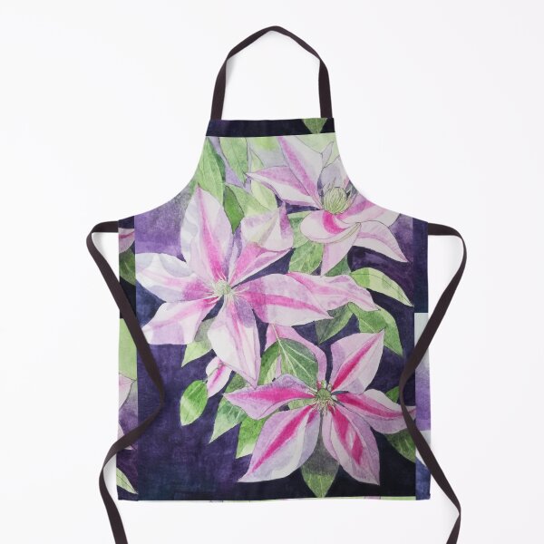 Item preview, Pink purple clematis watercolour painting designed and sold by esvb.