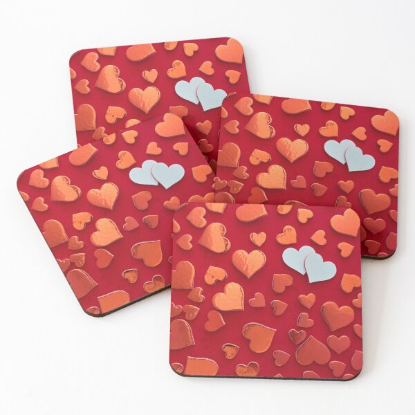 Item preview, Sparkly red and white love hearts designed and sold by Valdilana.
