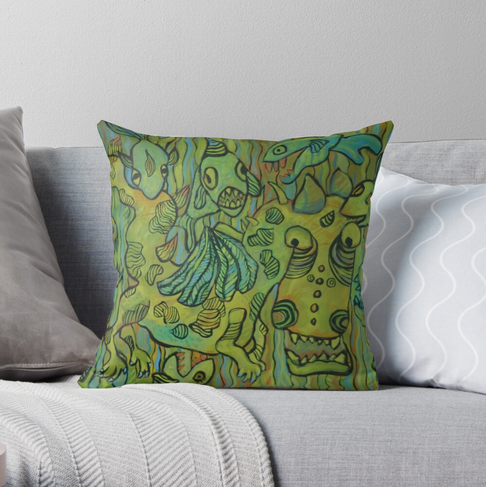 Bad Encounter Throw Pillow