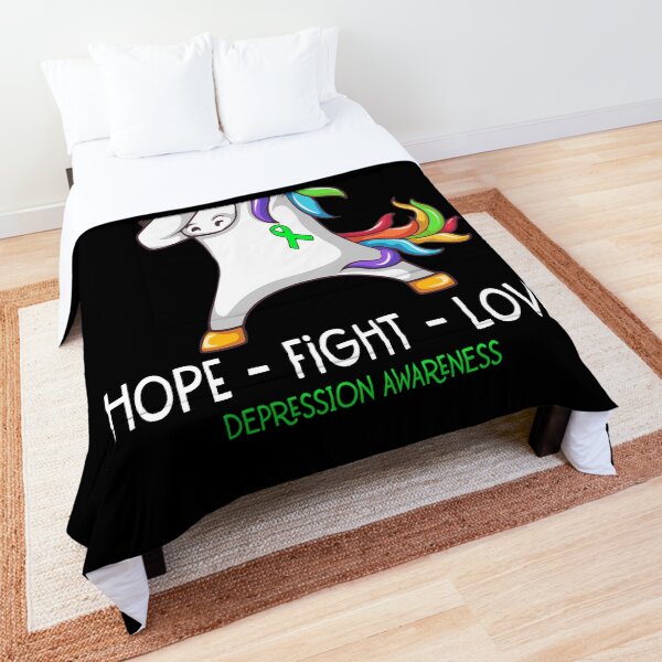 Hope Fight Love Depression Awareness Comforter