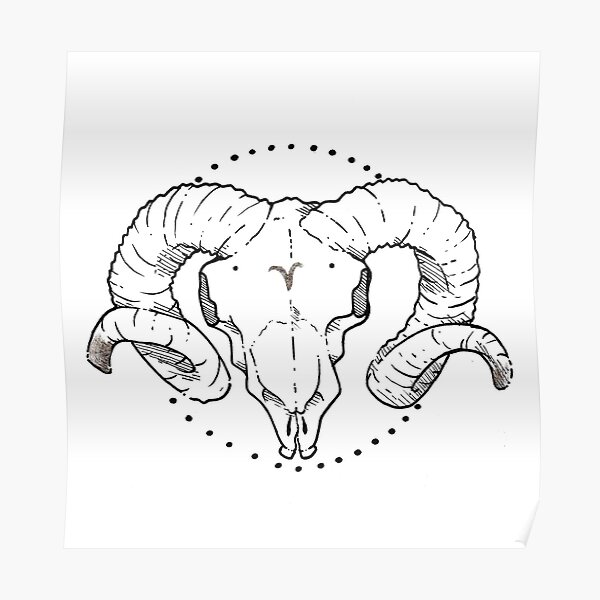 Pósters: Tatuaje De Aries | Redbubble