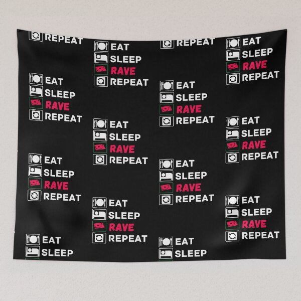 Item preview, eat sleep rave repeat designed and sold by ronaldsonou.