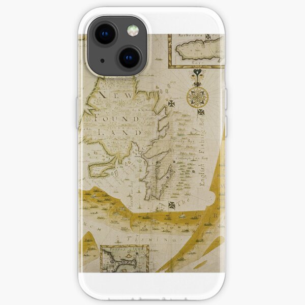 Map Of Newfoundland 1694 iPhone Soft Case