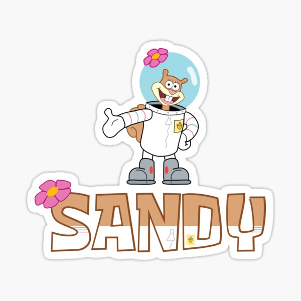 Sandy Cheeks With Custom Name Sticker For Sale By Yodajuan Me Redbubble