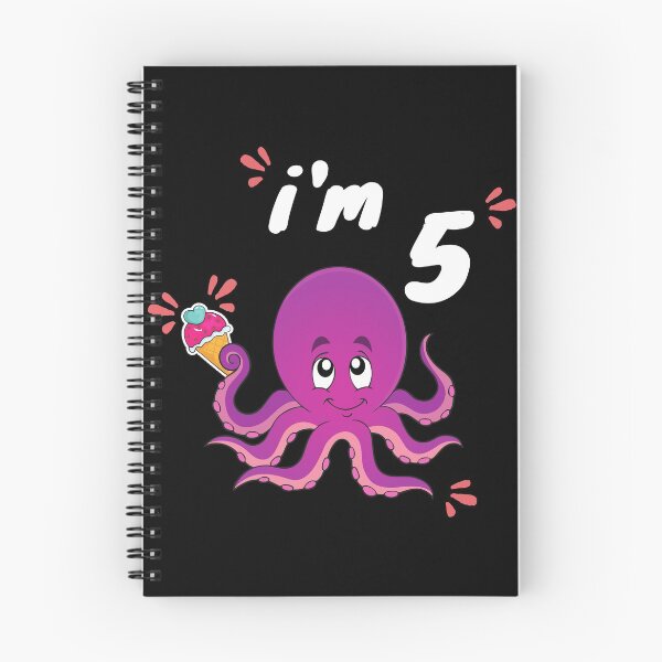 Item preview, Kids I'm 5 Ice Cream Octopus Lover 5th Birthday Gift For Boy Girl  designed and sold by VAN-DESIGN.