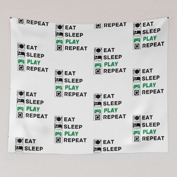 Item preview, eat sleep play repeat designed and sold by ronaldsonou.