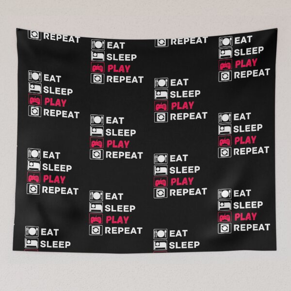 Item preview, eat sleep play repeat designed and sold by ronaldsonou.