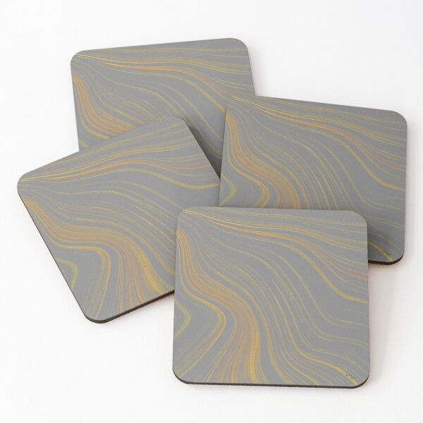 Item preview, Ribbons of Muddy Waters Brown and Golden Rod - abstract designed and sold by mrpropcake.