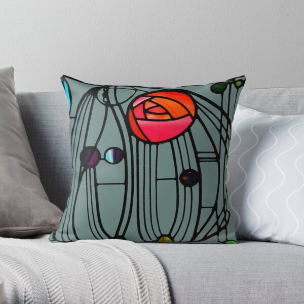 Charles Rennie Mackintosh - widow,No,02. Throw Pillow