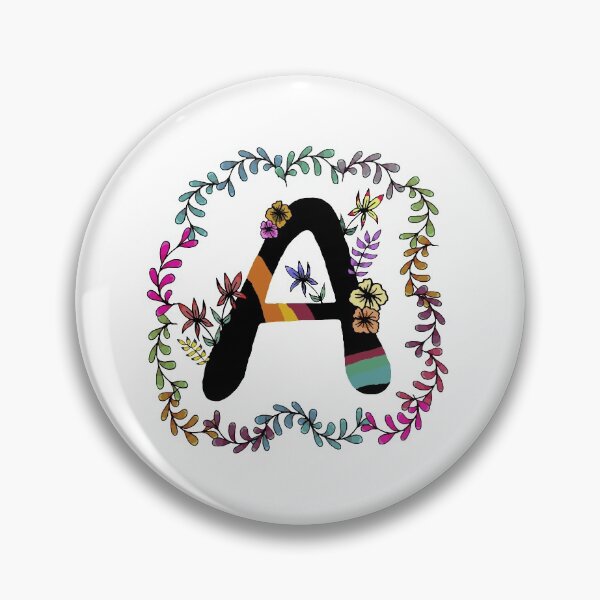 Item preview, Colorful botanical initial A designed and sold by hvasilevshop.