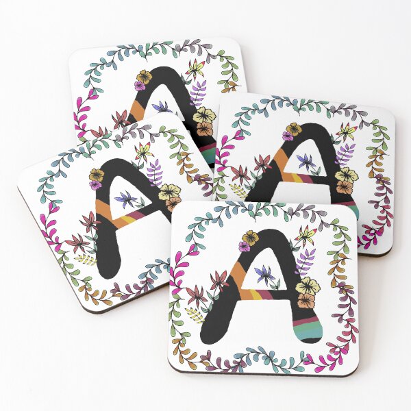 Item preview, Colorful botanical initial A designed and sold by hvasilevshop.