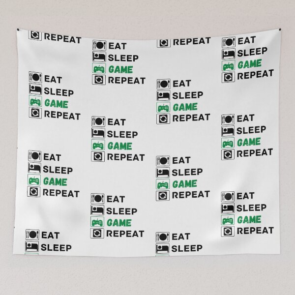 Item preview, eat sleep game repeat designed and sold by ronaldsonou.
