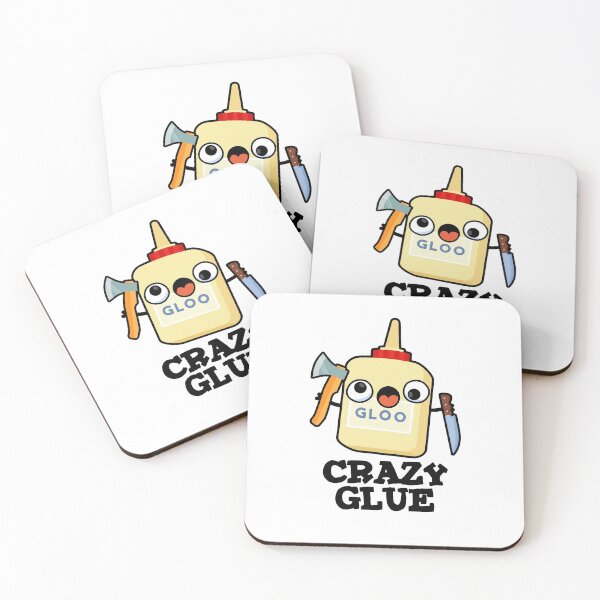 Item preview, Crazy Glue Cute Super Glue Pun designed and sold by punnybone.