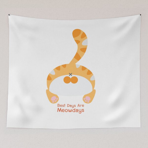 Item preview, Best Days Are Meowdays with Ginger Cat designed and sold by Babadollcraft.