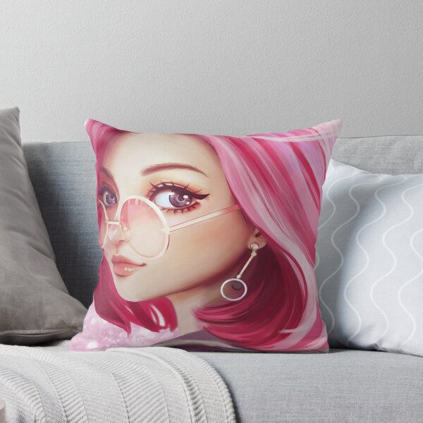 Item preview, Pretty girl with pink hair cartoon image designed and sold by Valdilana.