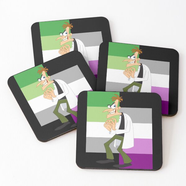 Item preview, AroAce Pride Professor Doofenshmirtz designed and sold by Friend of Frogs.