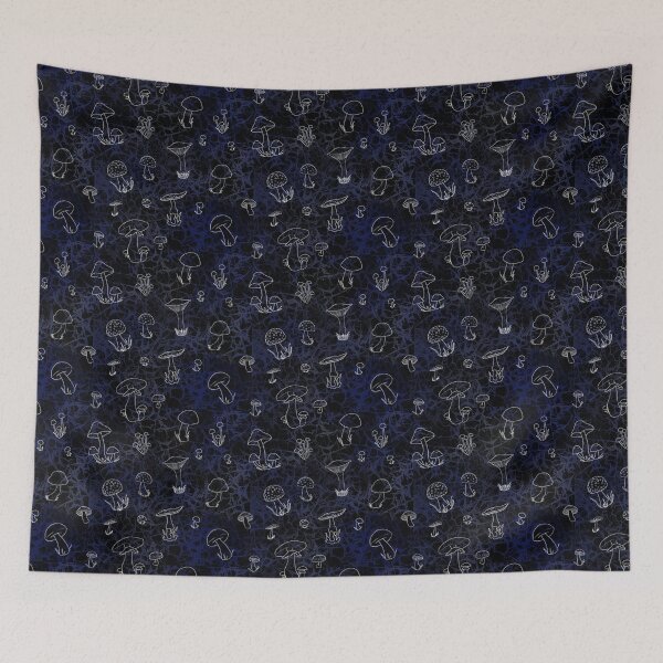 Item preview, Mushrooms - Blue Background designed and sold by Blenderbeetle.