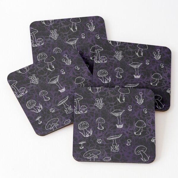 Item preview, Mushrooms - Purple Background designed and sold by Blenderbeetle.