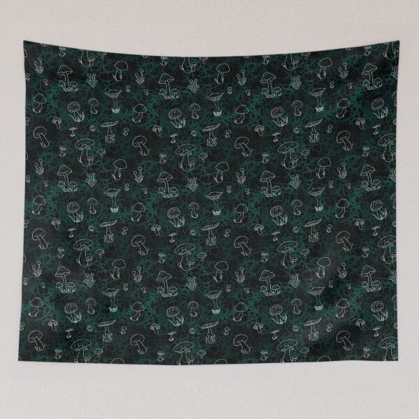 Item preview, Mushrooms - Light Blue Background designed and sold by Blenderbeetle.