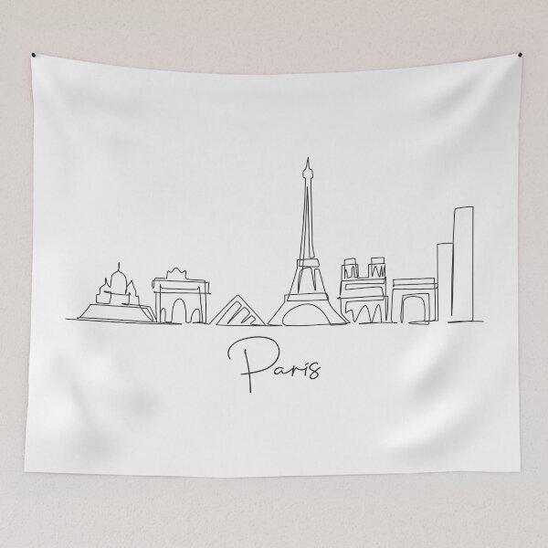 Item preview, Paris Skyline Cityscape designed and sold by SimpleLineDraw.