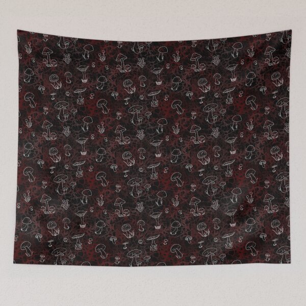 Item preview, Mushrooms - Red Background designed and sold by Blenderbeetle.