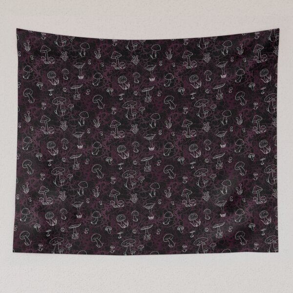 Item preview, Mushrooms - Lighter Purple Background designed and sold by Blenderbeetle.