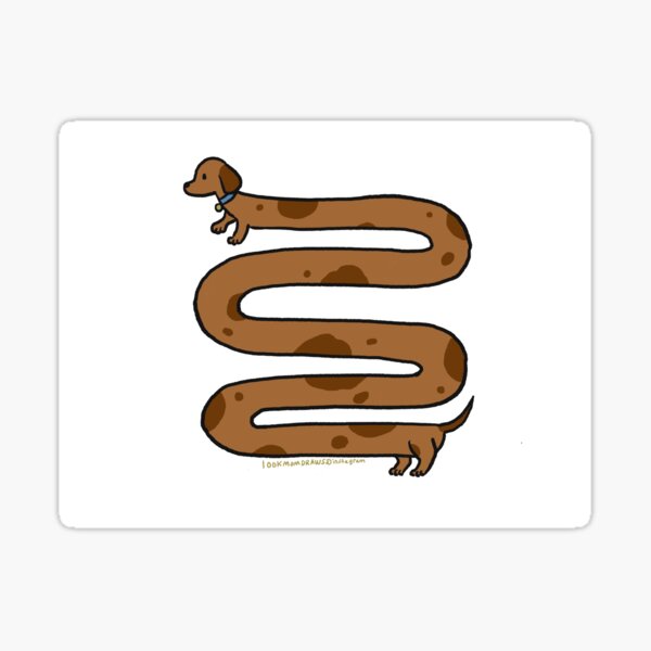 Long Dog Sticker