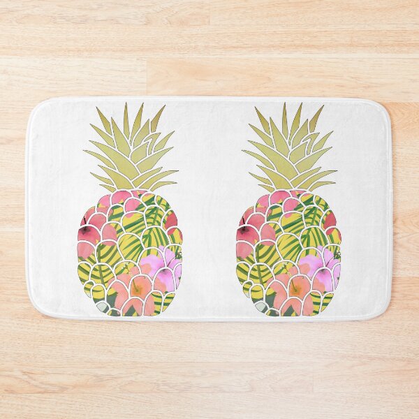 Item preview, Tropical Floral Pineapple Gold Leaf  designed and sold by ViewerEqualsPhoton.