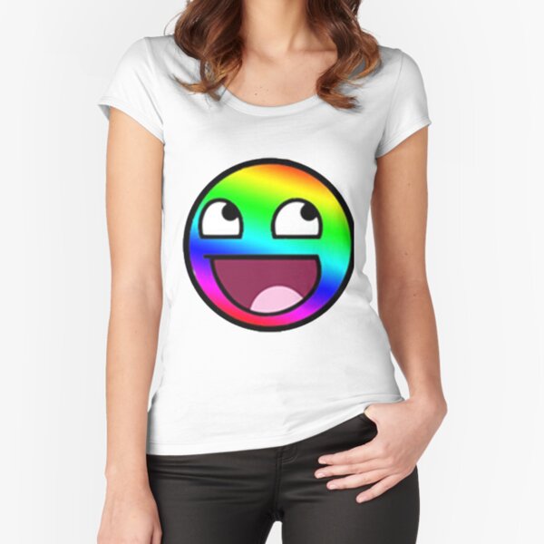 Rainbow Epic Smiley Face , Roblox - Rainbow Epic Face Png