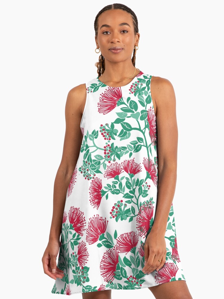 loosely fit dress hawaii Bright Hibiscus Girl's Halter Dress, Made in Hawaii